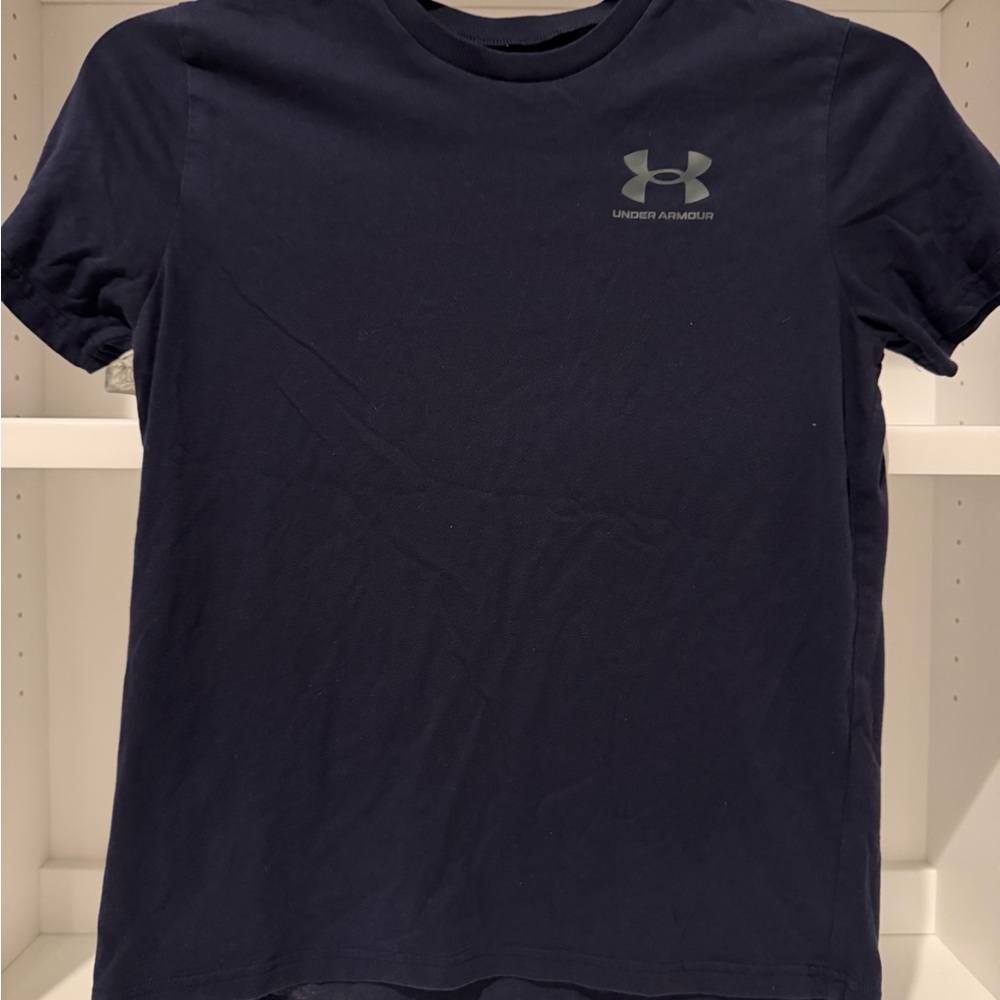 Under Armour Youth Large Dark Blue Tee